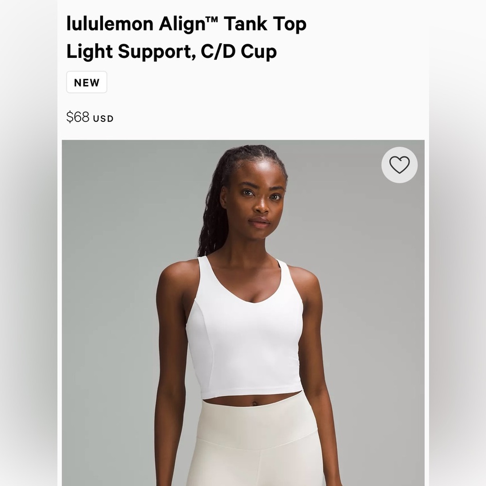 Lululemon align tank racer back
